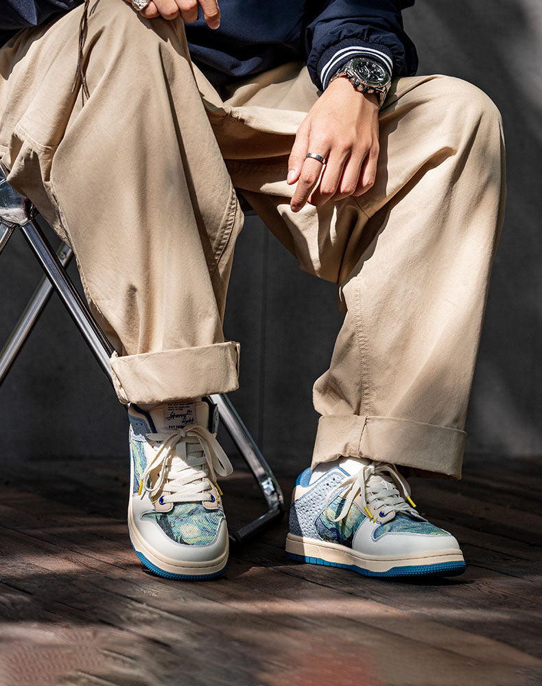 V. Gogh 'Starry Night' kunstinspirerede sneakers | Komfortabel design til daglig