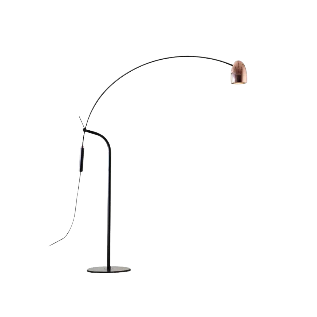 Solerio | Moderne Bue Gulvlampe | Justerbar | Elegant Design | Stabil Base | Optimal Belysning | Stue | Kontor | Læsehjørne | Høj