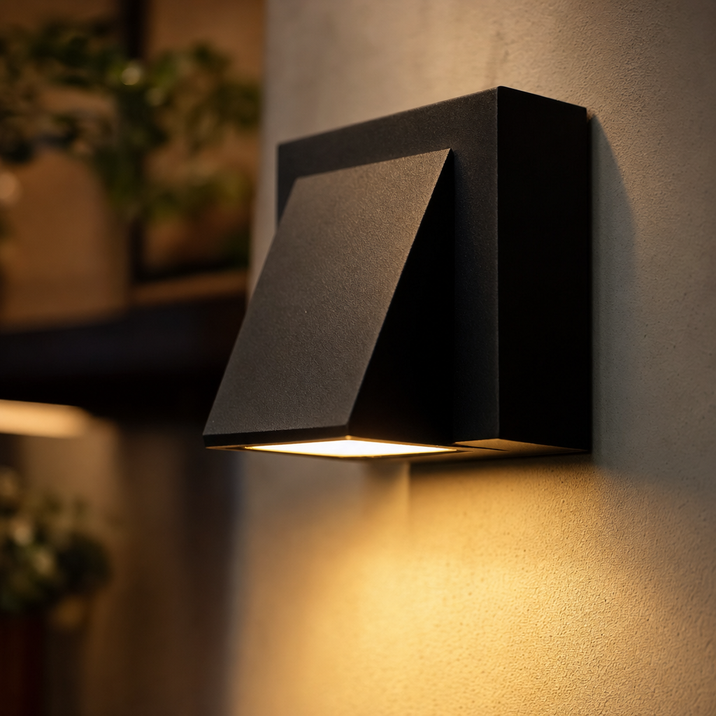 Modern Black Wall Light | IP65 Waterproof Outdoor Aluminum Sconce | Warm & Cool White | 3W LED