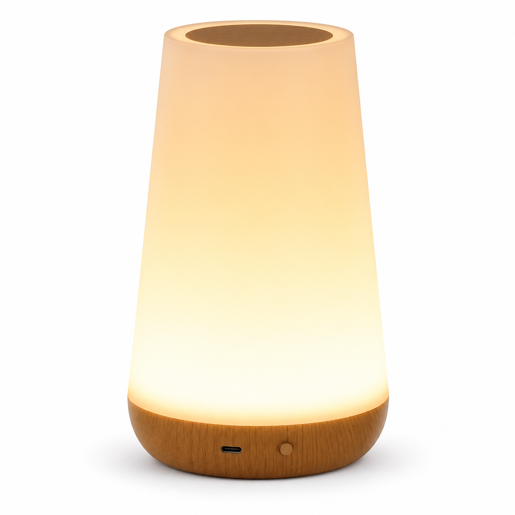 13-Color Changing LED Night Light | Remote Touch Control | USB Rechargeable | Dimmable Table Lamp | Portable Design