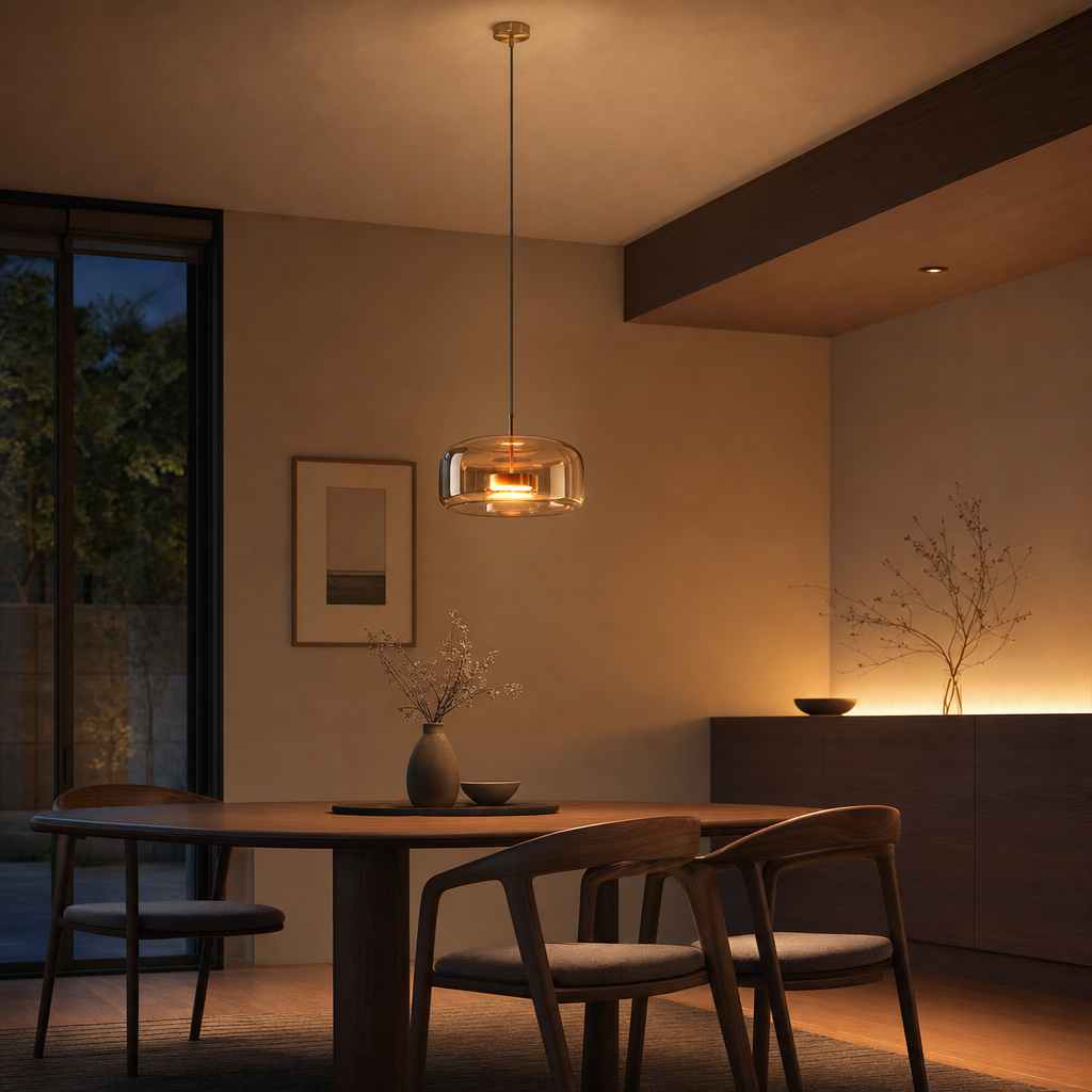 Modern Glass Pendant Light | Minimalist Ceiling Decor | Elegant Lighting for Home