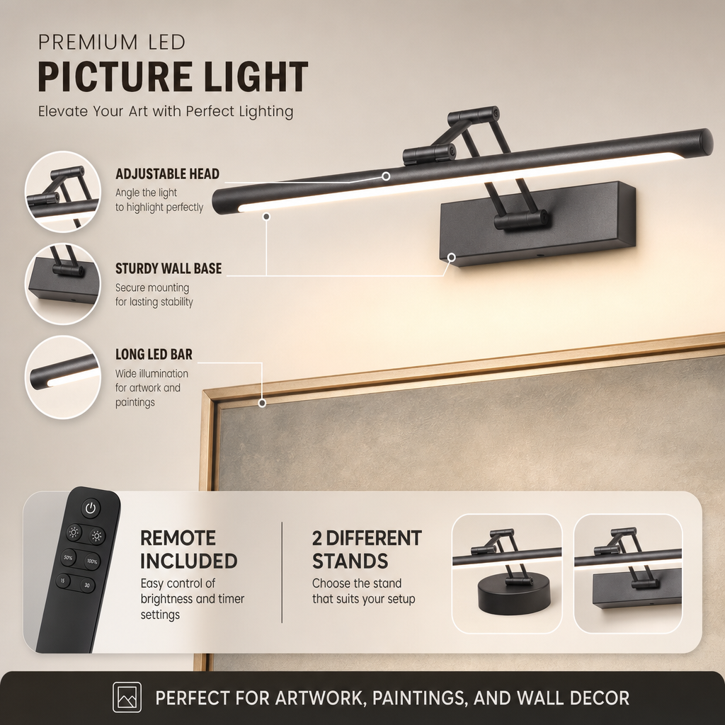Minimalist LED Wall Light | Black White Metal Indoor Lamp | Modern Bathroom Lighting