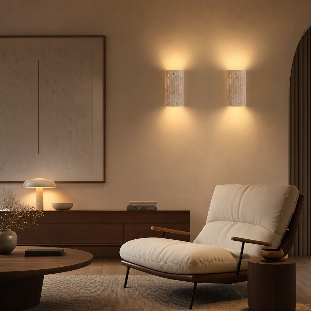 Lithos Natural Stone Wall Lamp | Warm LED Lighting | Elegant Design | Energy Efficient | Easy Mount