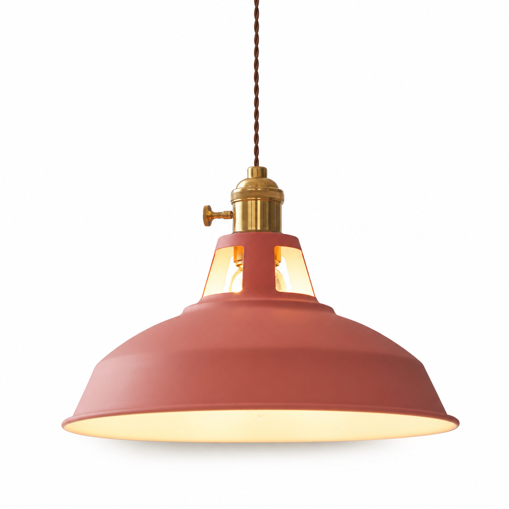 Industrial Retro Hanging Light | Metal Pendant | Adjustable Chain | Multiple Colors | LED Compatible | Ideal for Dining Area