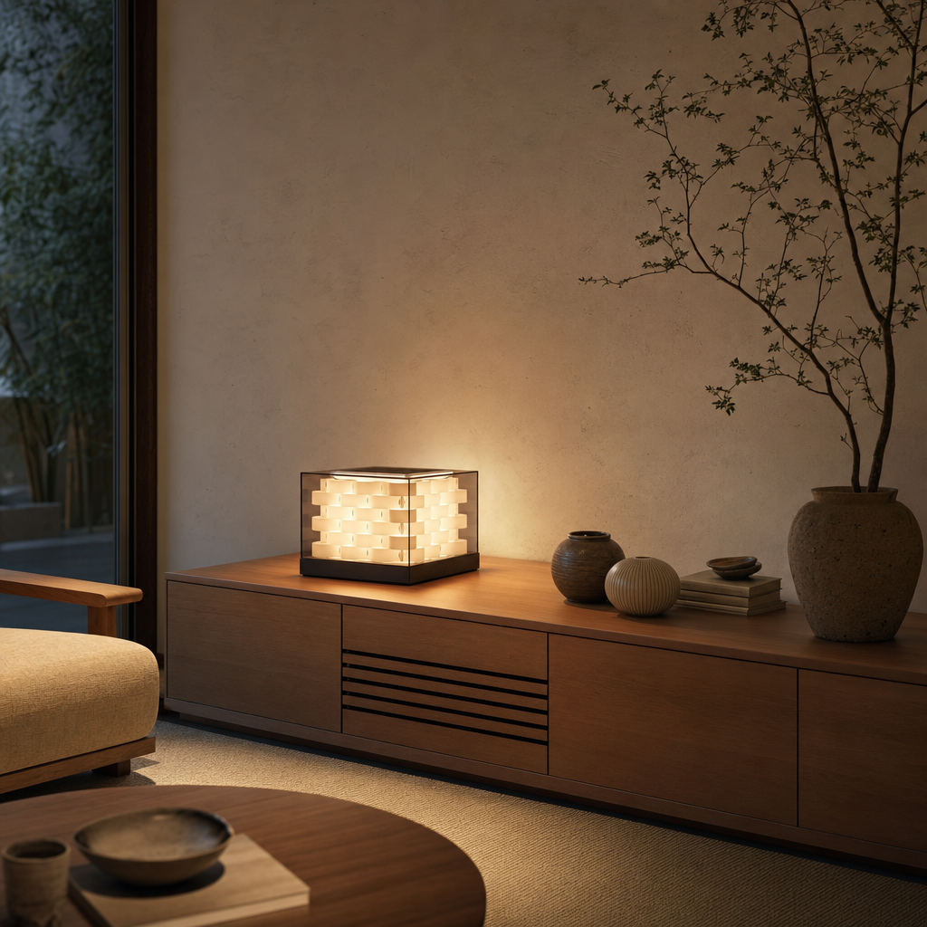 Solar LED Outdoor Light | Cube Weave Design | Easy Install | Auto Dusk-to-Dawn | White | Eco-Friendly Lighting