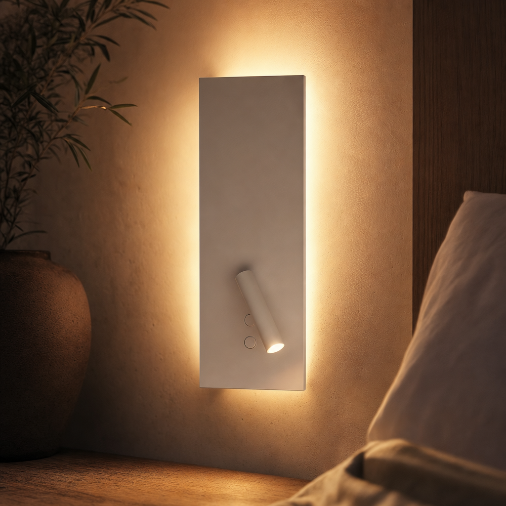 Modern Scandinavian LED Wall Light | Aluminum | White/Black | 9W 900 Lumen | Living Room Bedroom Decor | Easy Install