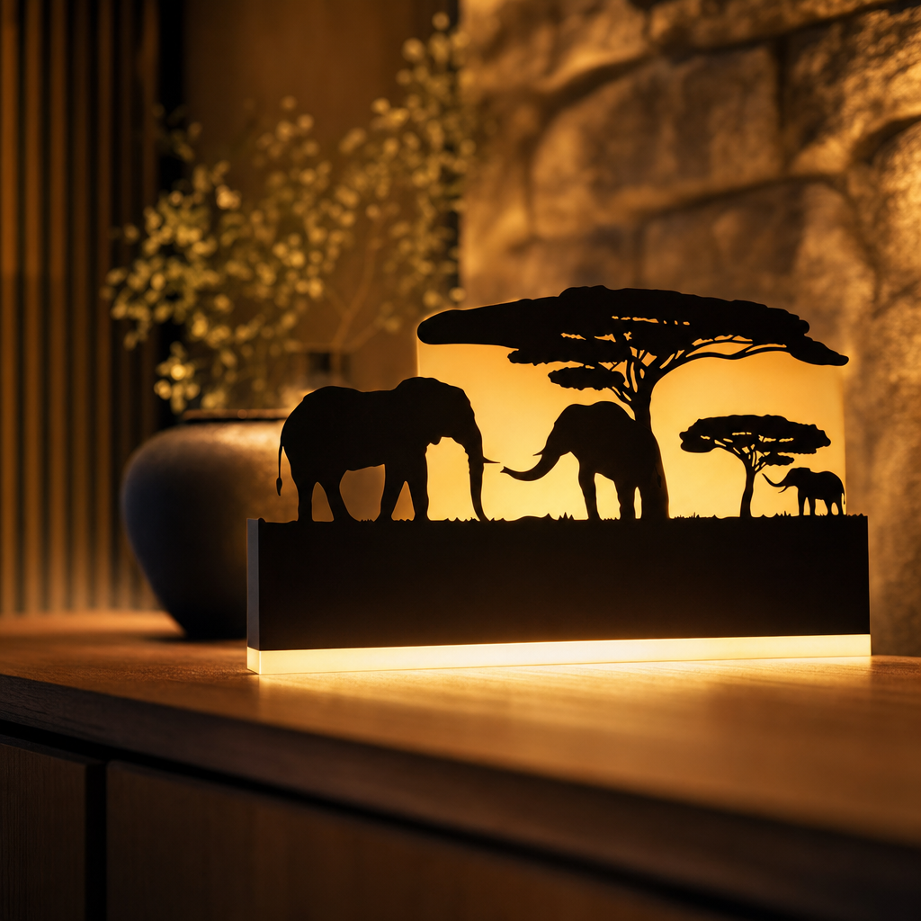 Decorative LED Wall Light | African Design | Warm & Cool Lighting Options | Indoor Accent Fixture