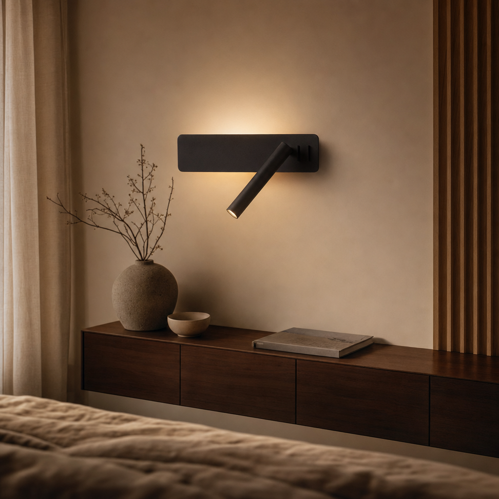 Modern LED Wall Light | Adjustable Angle | Minimalist Design | Nox | Energy Efficient | Bedside or Sofa Mount | Scandinavian Style