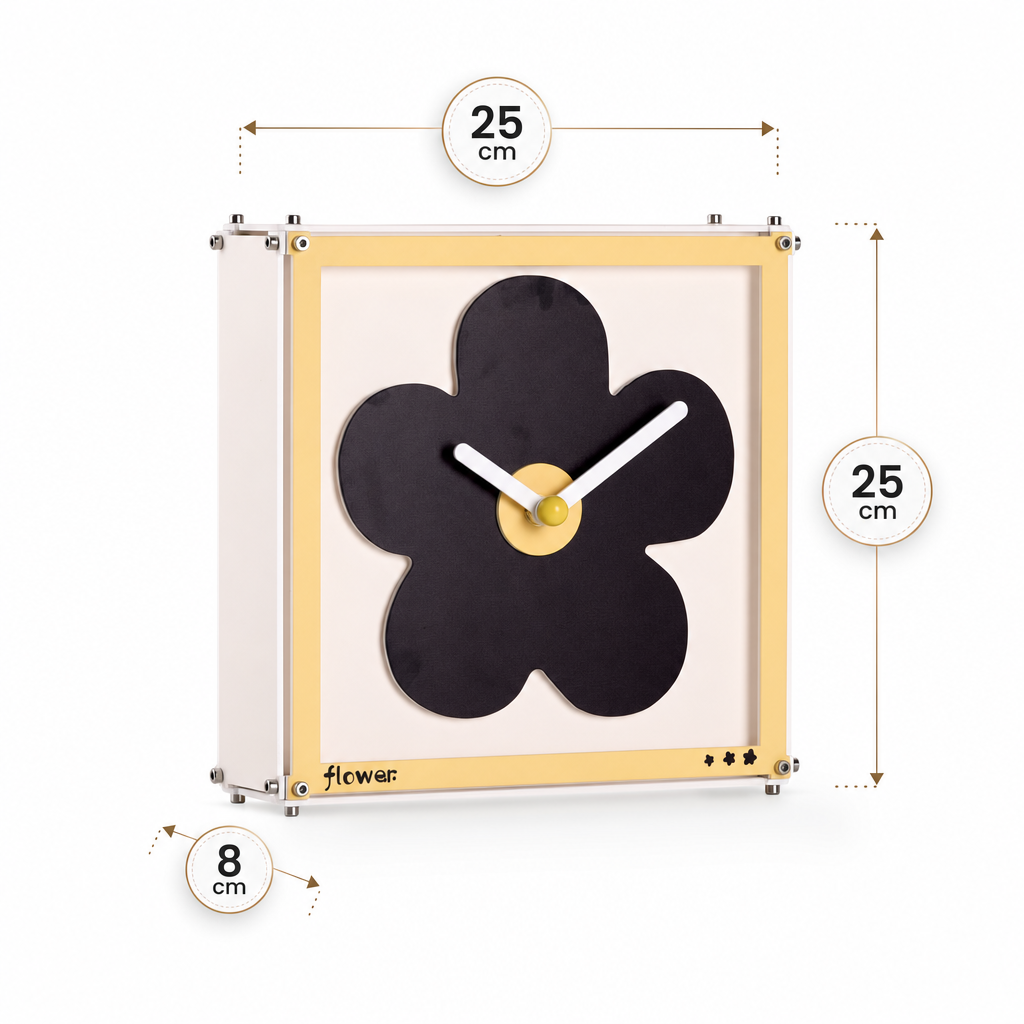 Creative Corner Dual-Sided Wall Clock | Silent Flower Design | High-Quality Retro Gift Decor | Eco-Friendly Material