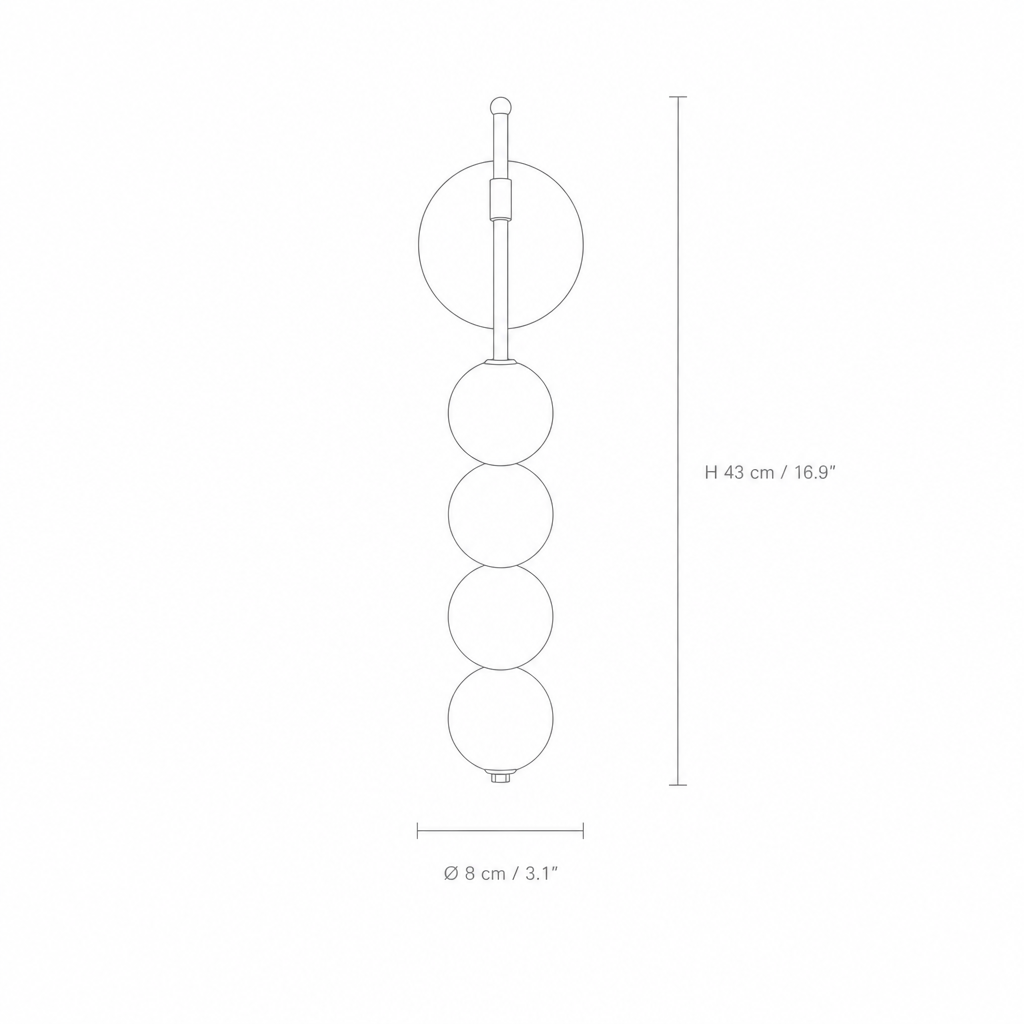 Irene | Metal & Glass Wall Lamp