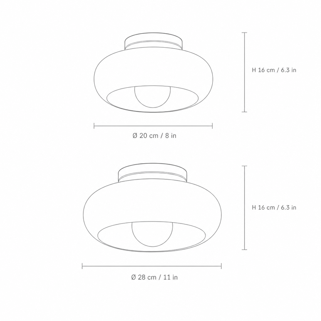 Myrtle | Opal Glass Ceiling Light