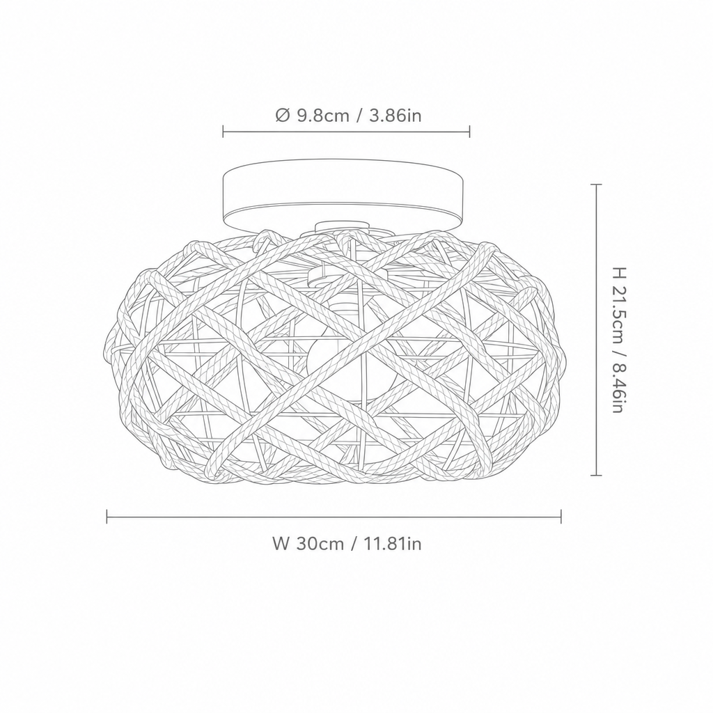 Jolene | Hemp Rope Ceiling Light