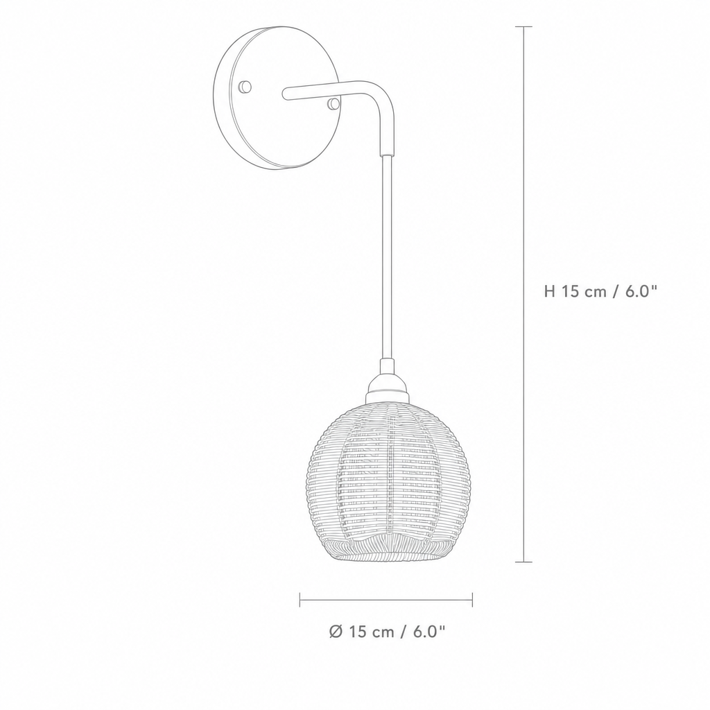 Sylvia | Rattan Wall Lamp