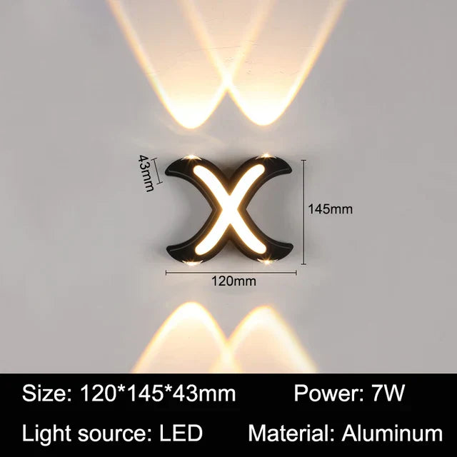 GlowLetters | Udendørs LED Væglampe | Tilpasningsbar Bogstav- og Symbolbelysning | Aluminium Design | Nem Installation | IP65 Vandtæt | Ideel til