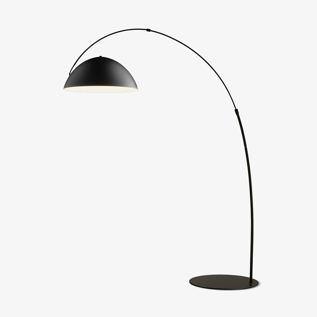 Skandinavisk Gulvlampe | Fleksibel Roterende Skygge | Slank Metal Design | LED/Edison Kompatibel | UL, ETL, CE Certificeret | Justerbar Arm | Ideel