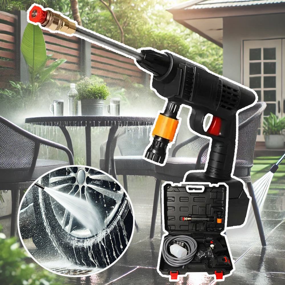 Højtryksrenser transportabel 26 bar/377 PSI – m/batteri 260W inkl. oplader og