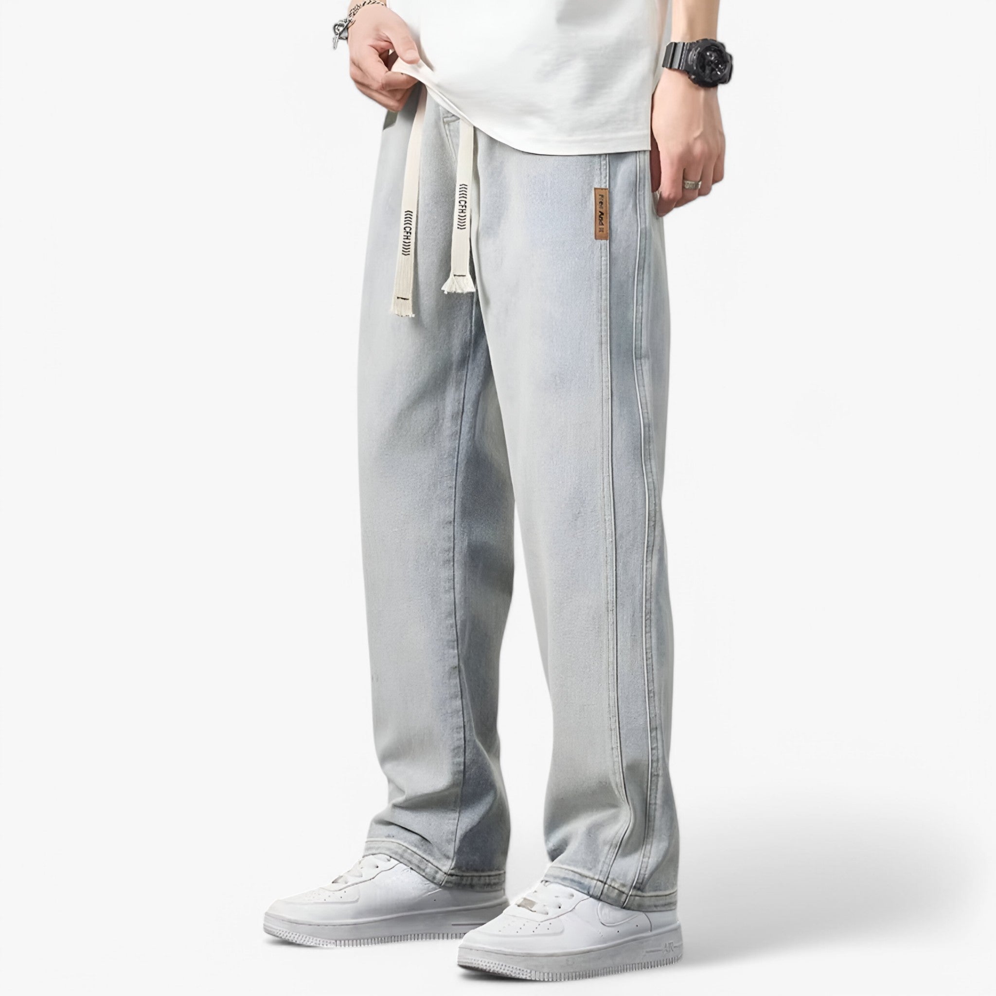 Jace | Denimbukser med brede ben - Trendy og