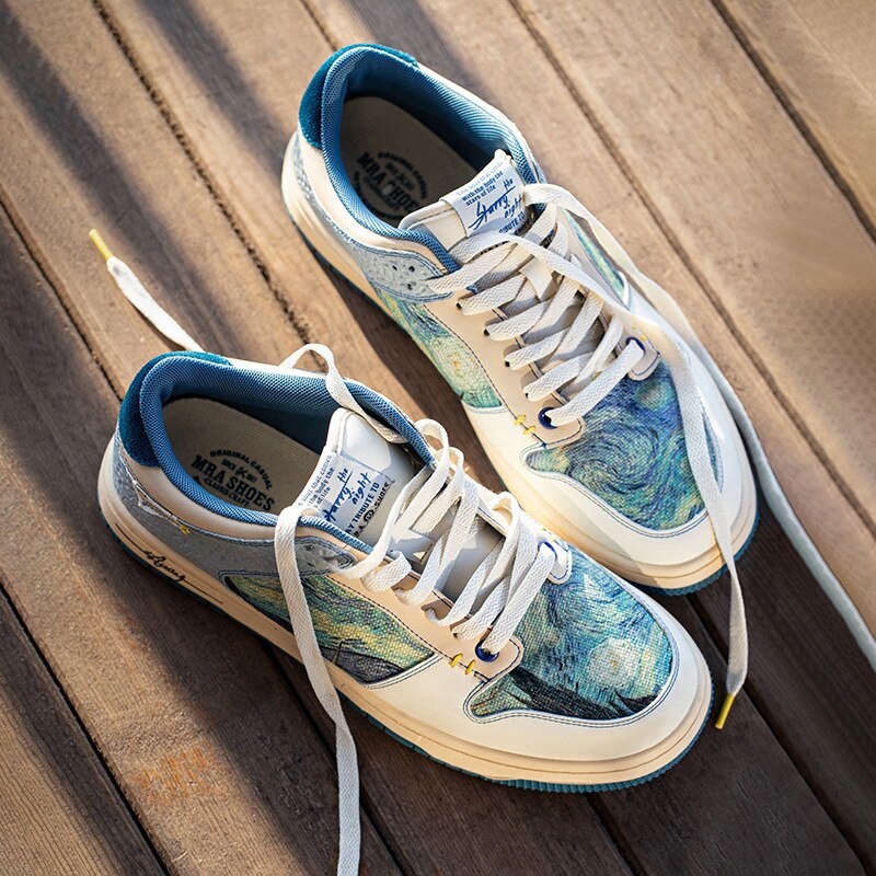 V. Gogh 'Starry Night' kunstinspirerede sneakers | Komfortabel design til daglig