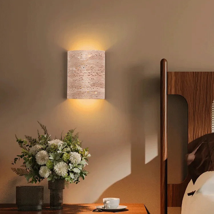 Cressida | Travertine Wall Lamp