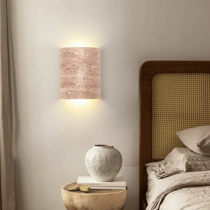 Cressida | Travertine Wall Lamp