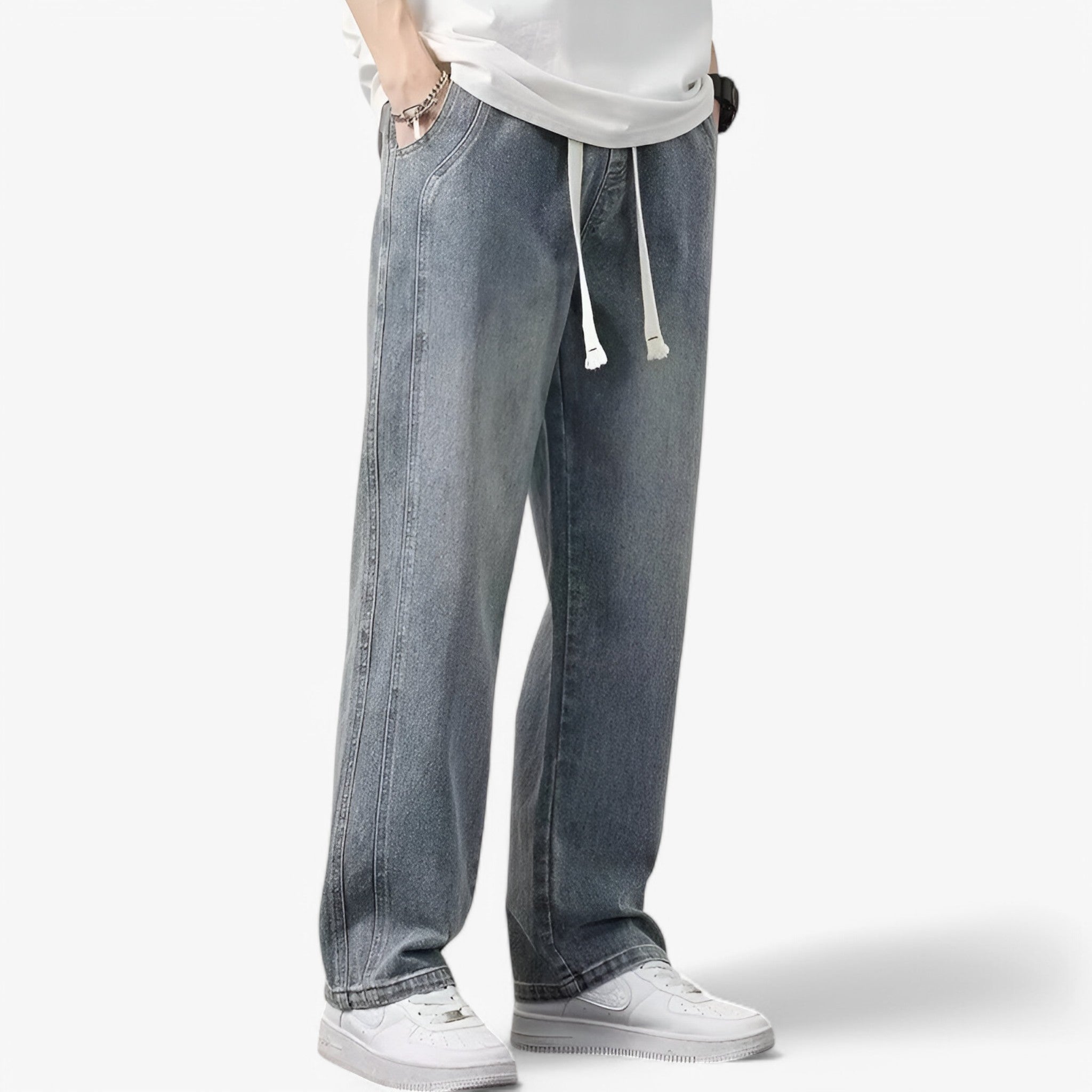 Jace | Denimbukser med brede ben - Trendy og