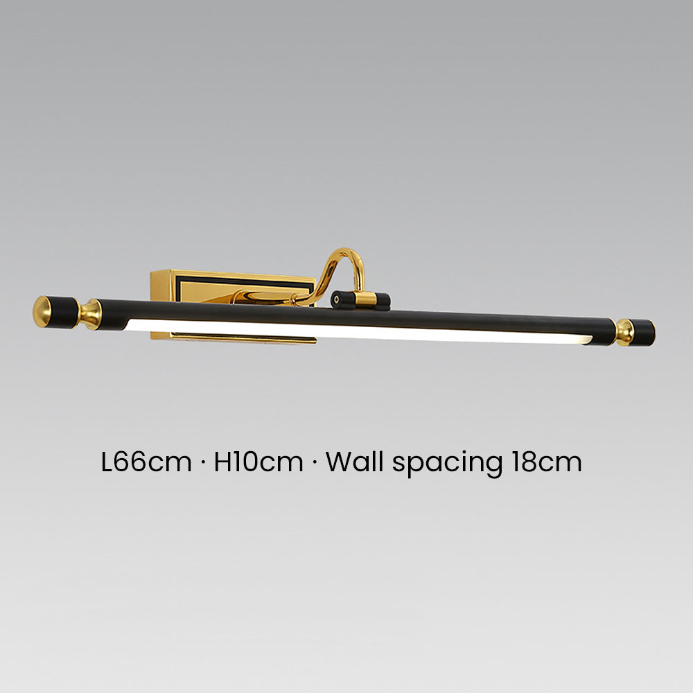 LED lamper til badeværelse | Moderne sort vægmonteret belysning | Inklusiv LED | Jern og akryl | Kablet energikilde | Enkel installation | 110-120V