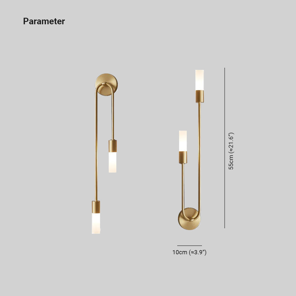 Meza Moderne LED Lampe | 2 Lyskilder | Guld Finish | Elegant Belysning til Stue og