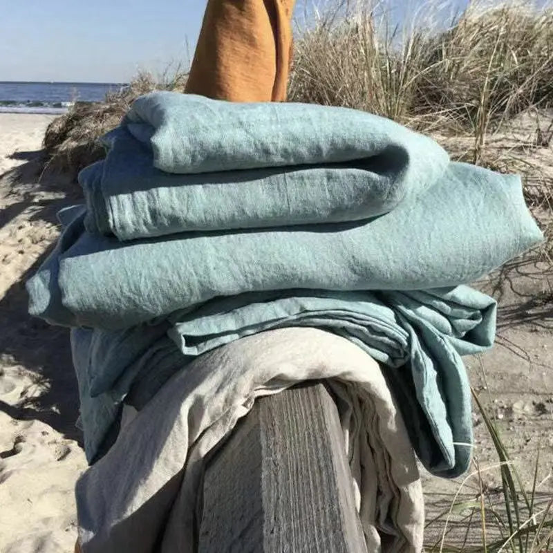 Rent Hør Dynebetræk | Naturlig Åndbarhed | Fugtabsorberende | Tidløst Design | Inklusive 2 Pudebetræk | Fås i Forskellige Størrelser og