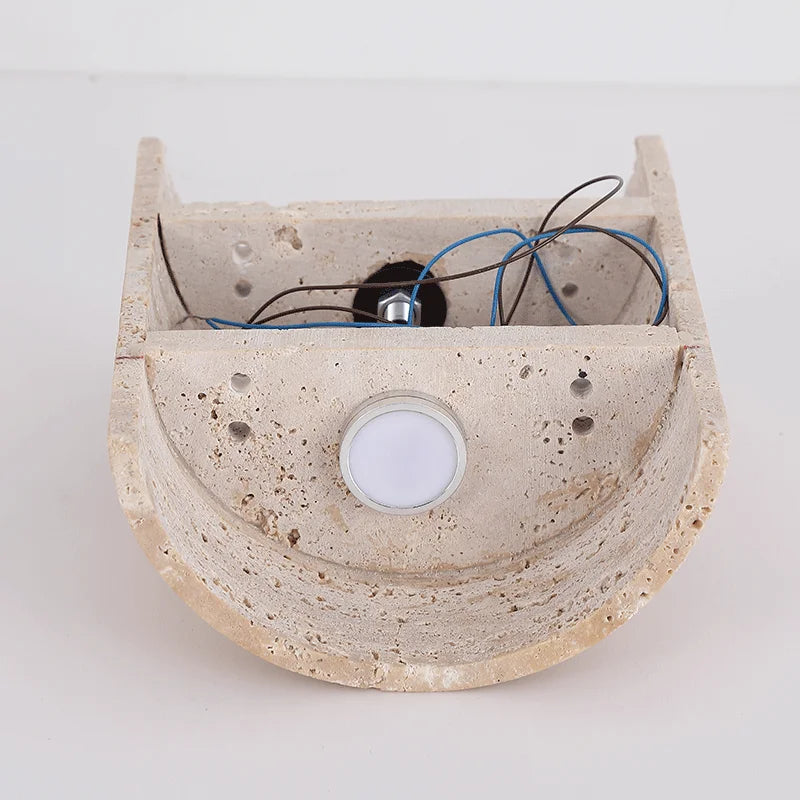 Cressida | Travertine Wall Lamp