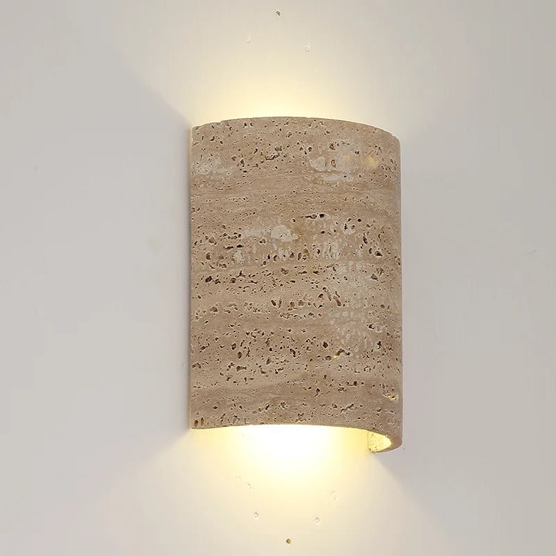 Cressida | Travertine Wall Lamp