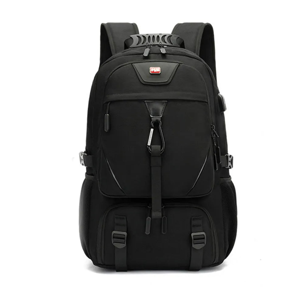 TechTrek Pro | Rummelig Rygsæk 50-80L med USB-Opladningsport | Robust, Vandafvisende og Komfortabel Design | Perfekt til Bytur og Eventyr