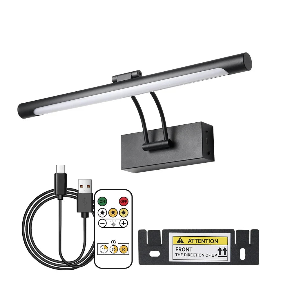 ArtGlow Pro LED Picture Light | Wireless Adjustable Wall Lamp | Rechargeable Dimmable with Remote