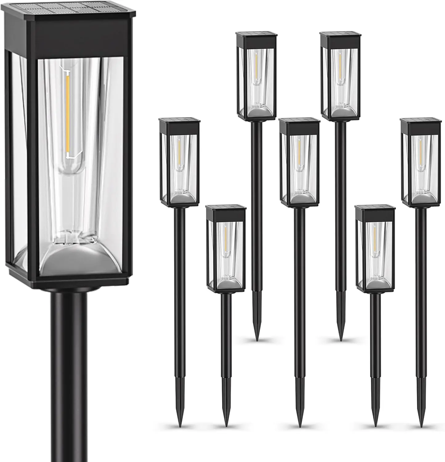 Udendørs Solcelle Lanterner | LED Belysning | Miljøvenlig Have Dekoration | Solenergi | Klassisk & Moderne Design | Plast & Aluminium | Perfekt til