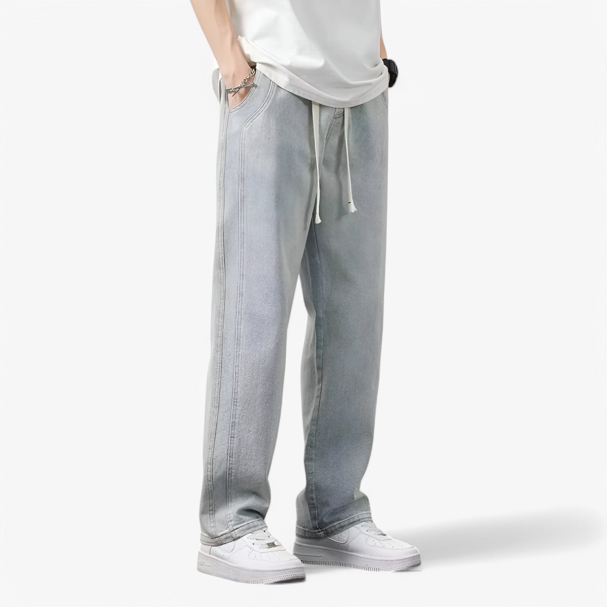 Jace | Denimbukser med brede ben - Trendy og