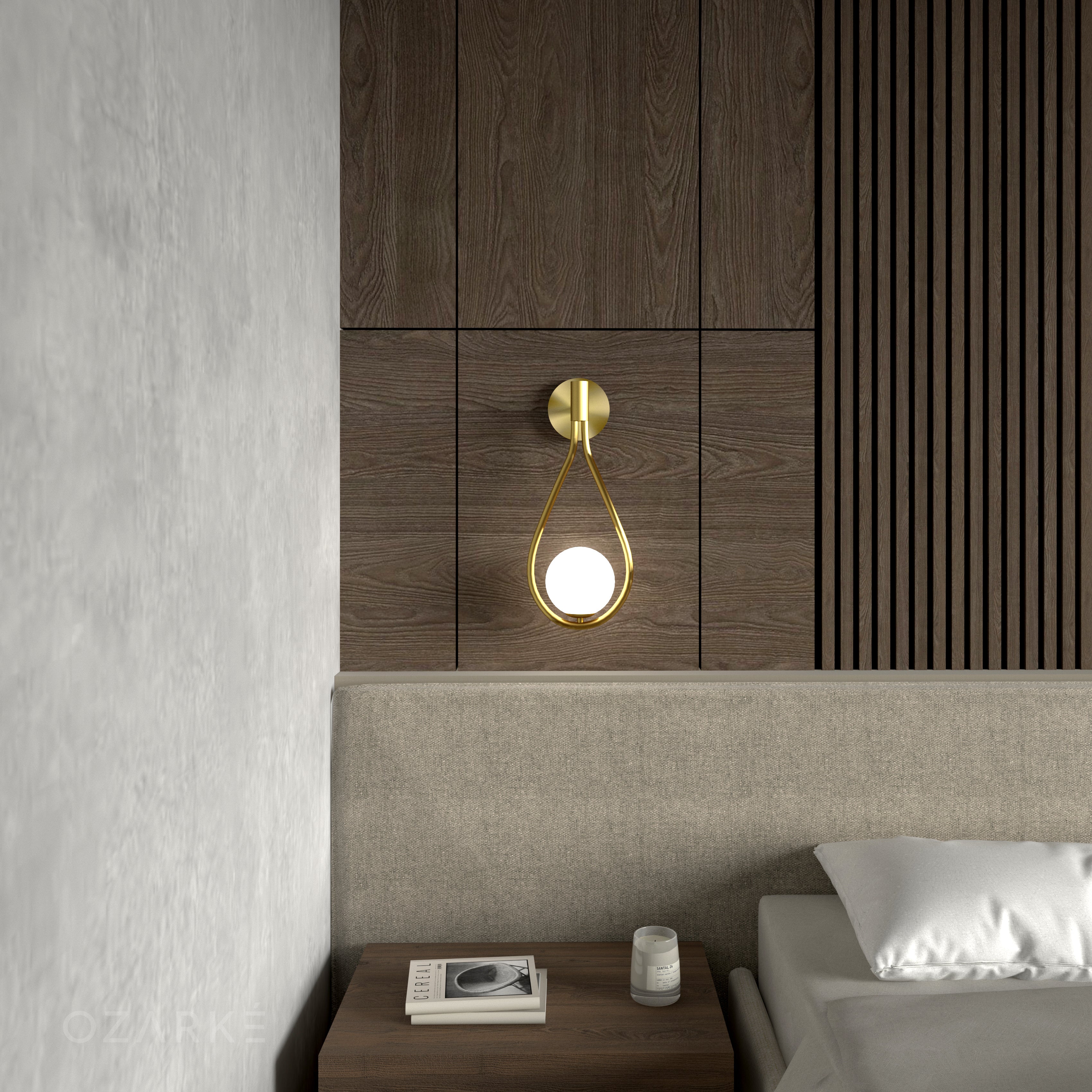 Tear Drop Væglampe | Guld Dråbeform | Moderne Design | Jern & Glas | 45 cm Højde | Inklusiv G9 Pære | Varmt Lys 3000K | Elegant Belysning Til