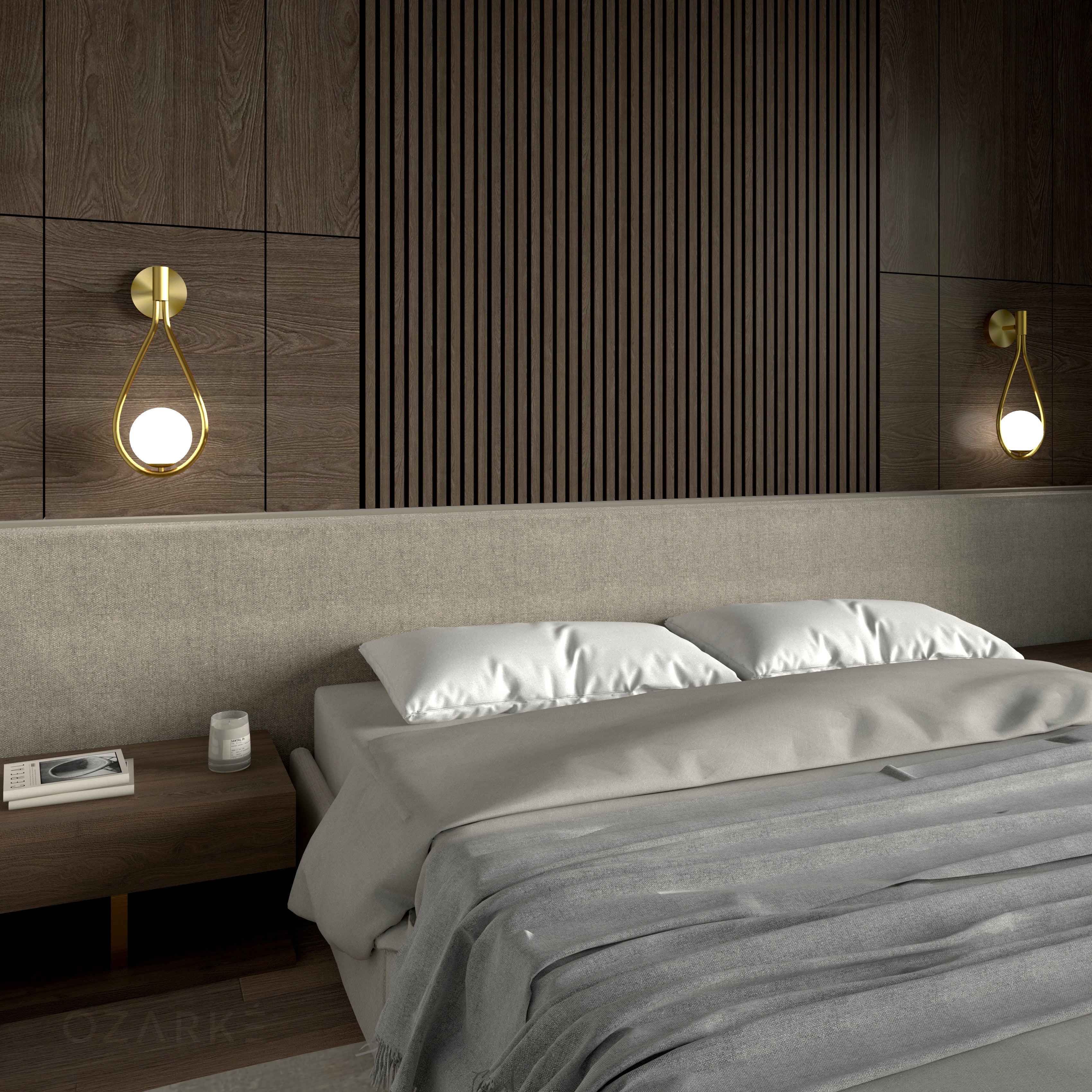 Tear Drop Væglampe | Guld Dråbeform | Moderne Design | Jern & Glas | 45 cm Højde | Inklusiv G9 Pære | Varmt Lys 3000K | Elegant Belysning Til