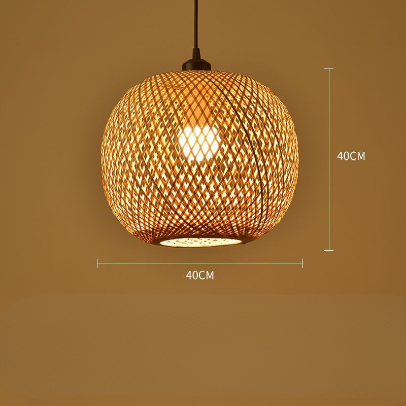 Boho | Håndvævet Fletlampe | Naturlig Symmetri og Lysfordeling | Bæredygtig Siv | Trådlængde 150 cm | Perfekt til Stue, Have, Café | Uden Lyskilde