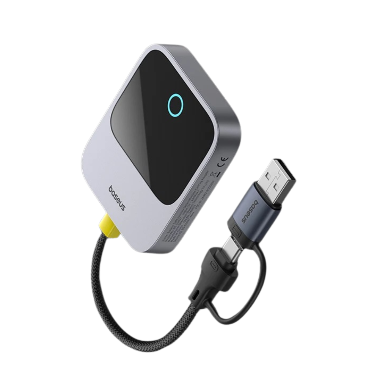 Trådløs CarPlay Adapter | Bluetooth 5.3 + WiFi 5.8GHz | 8-kernet Chip | Auto-tilslutning | Apple CarPlay Kompatibilitet | Aluminium Hylster | Plug &