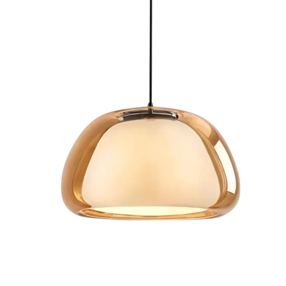 Zephyra Glaspendel | Krystallinsk kuppelform | Justerbar ledning | Grå Amber Transparent | E26