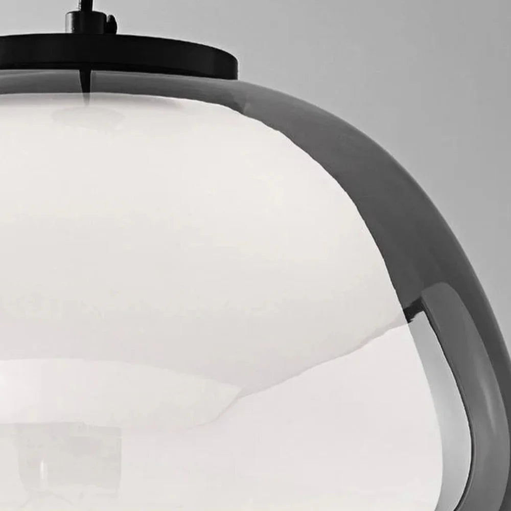 Zephyra Glaspendel | Krystallinsk kuppelform | Justerbar ledning | Grå Amber Transparent | E26