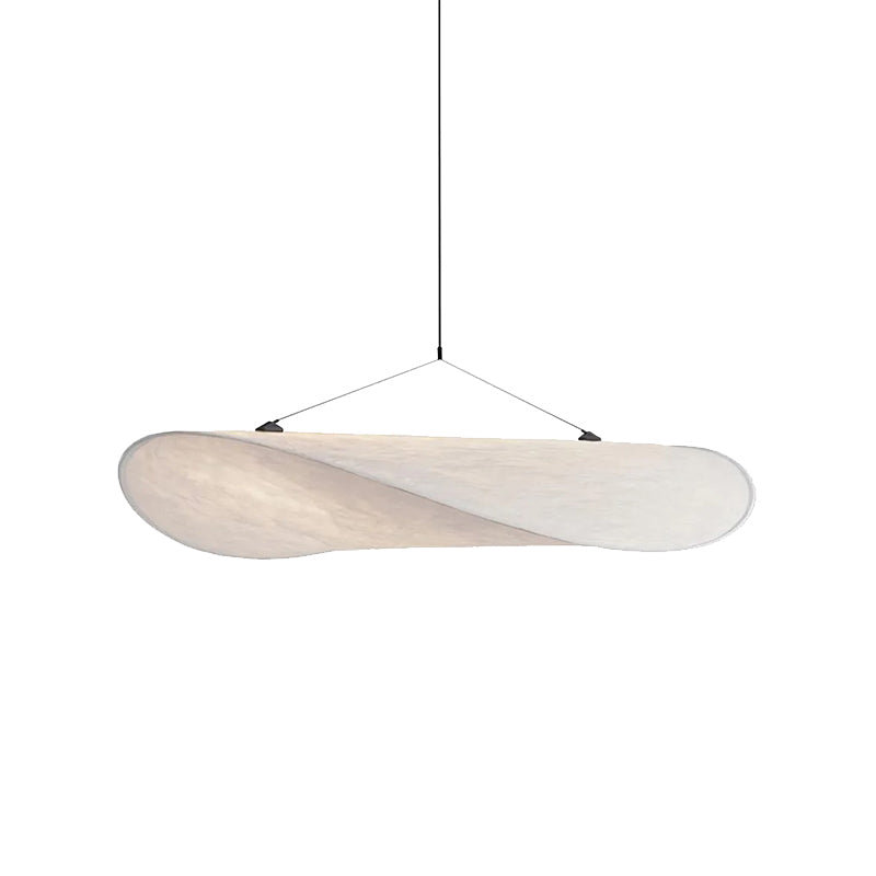 LunaLux LED loftslampe | Moderne design | Højkvalitets metal | Hvid kunstsilke finish | Til soveværelse | Spisestue | Stue | Energieffektiv | 40 cm