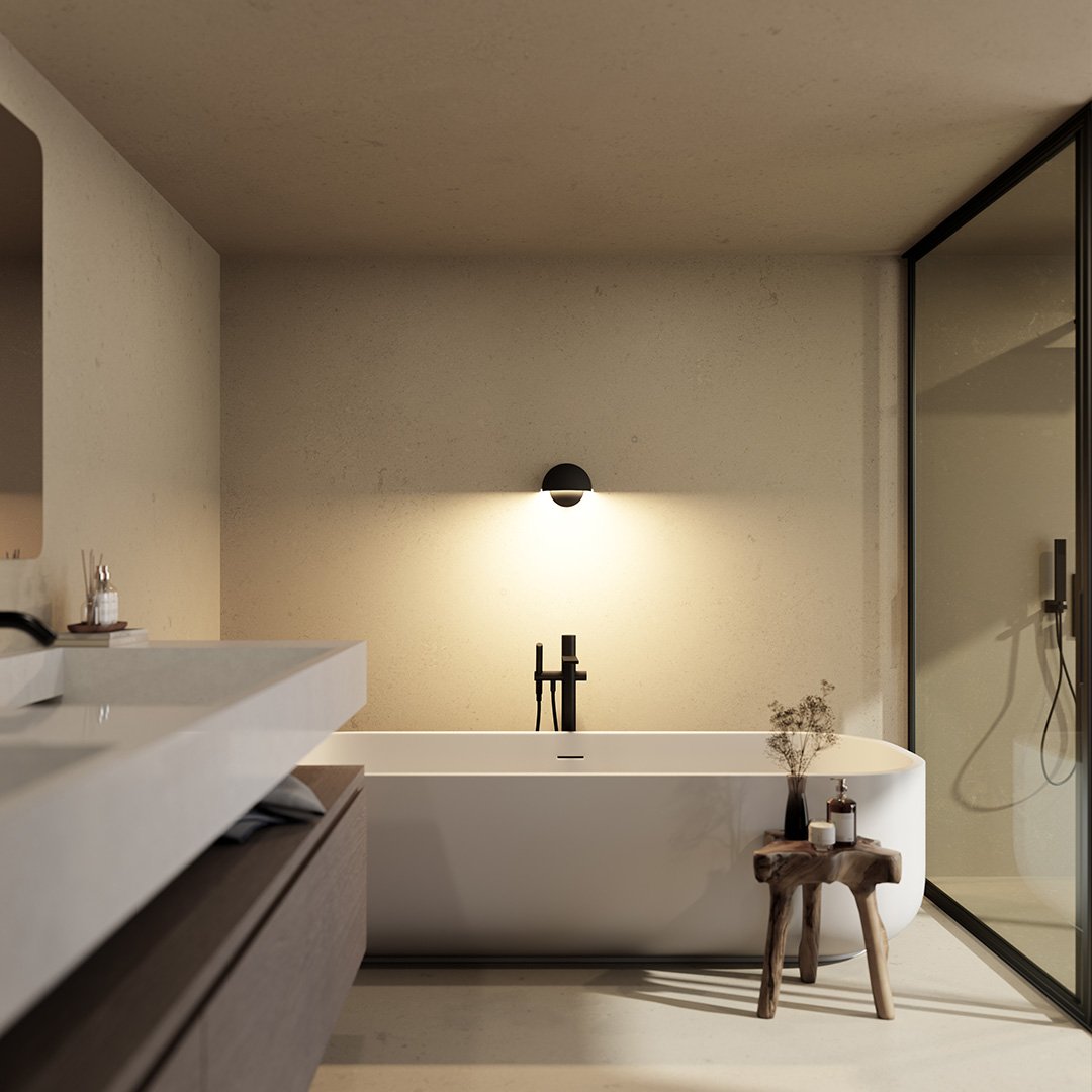 APOLLO | Mat Sort Moderne Væglampe | Justerbar Læsebelysning | Høj Kvalitet Metal