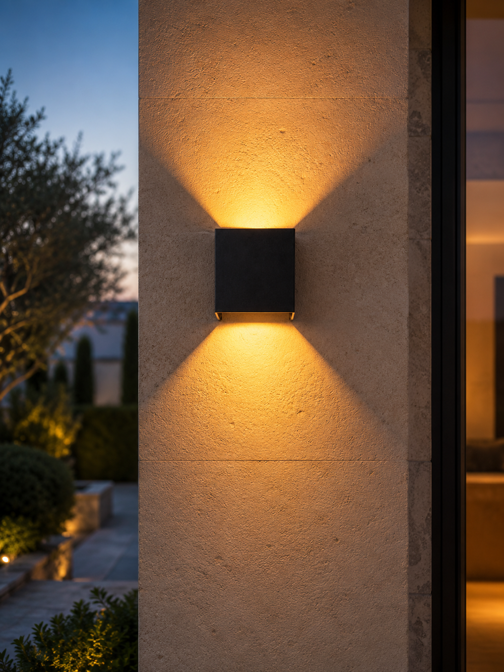 Outdoors - lights on