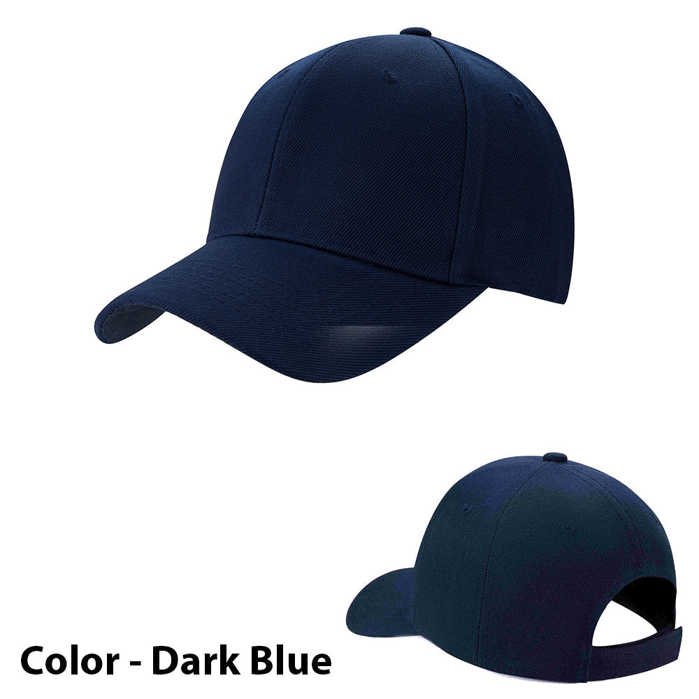 Caps / Baseball Kasket ensfarvet til mand/kvinde - i mange