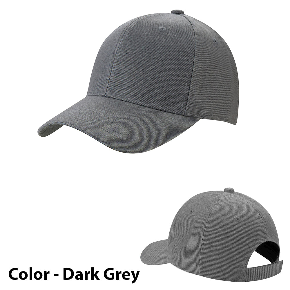 Caps / Baseball Kasket ensfarvet til mand/kvinde - i mange