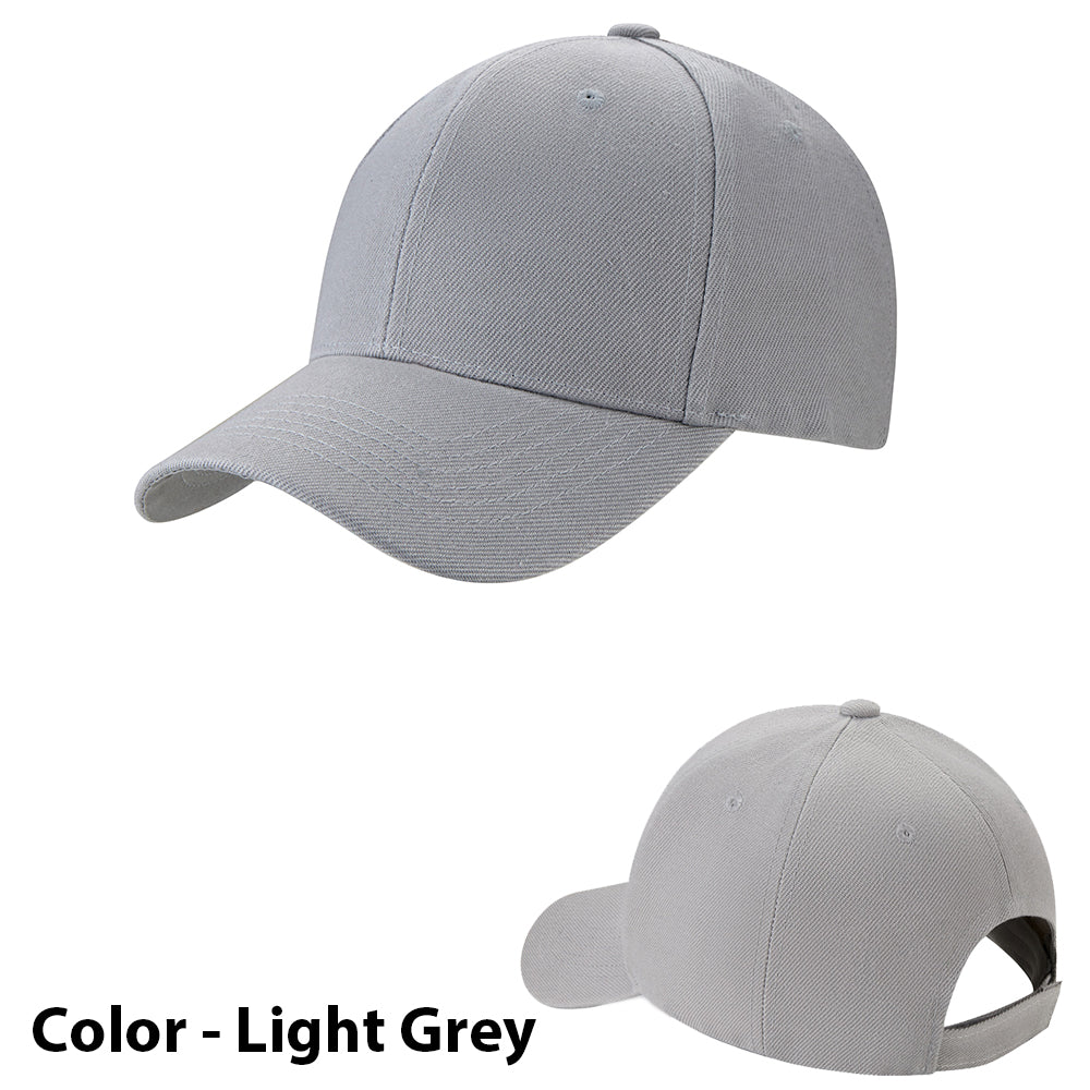 Caps / Baseball Kasket ensfarvet til mand/kvinde - i mange
