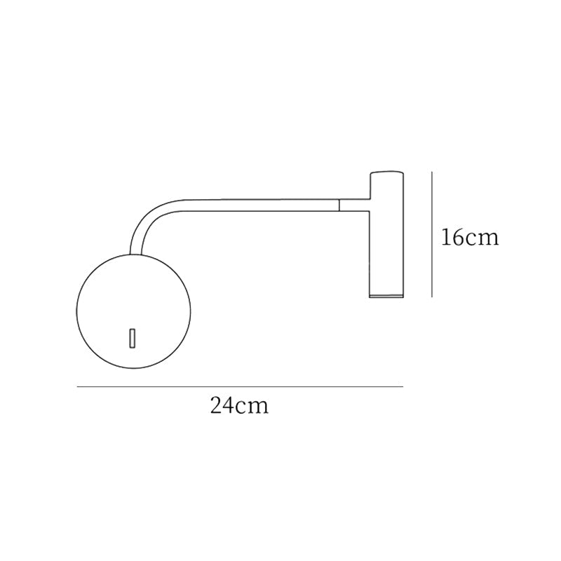 Orr LED Væglampe | Moderne Design | Sort/Hvid/Guld | Stue & Soveværelse | Metal & Akryl | IP20