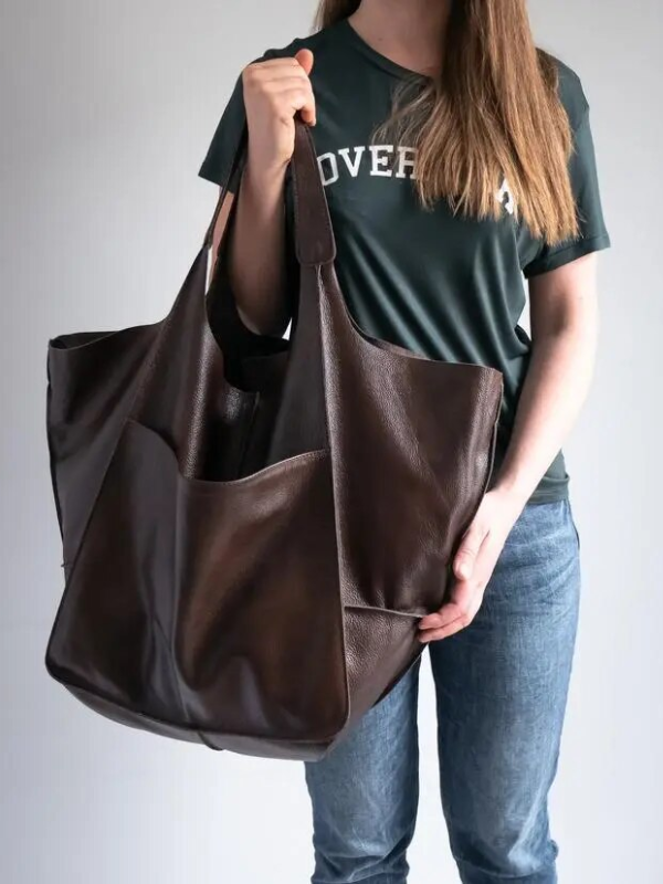 Maxine sommertrendy stor taske | Retrostil i PU-læder | 9 farver | Rummelig og