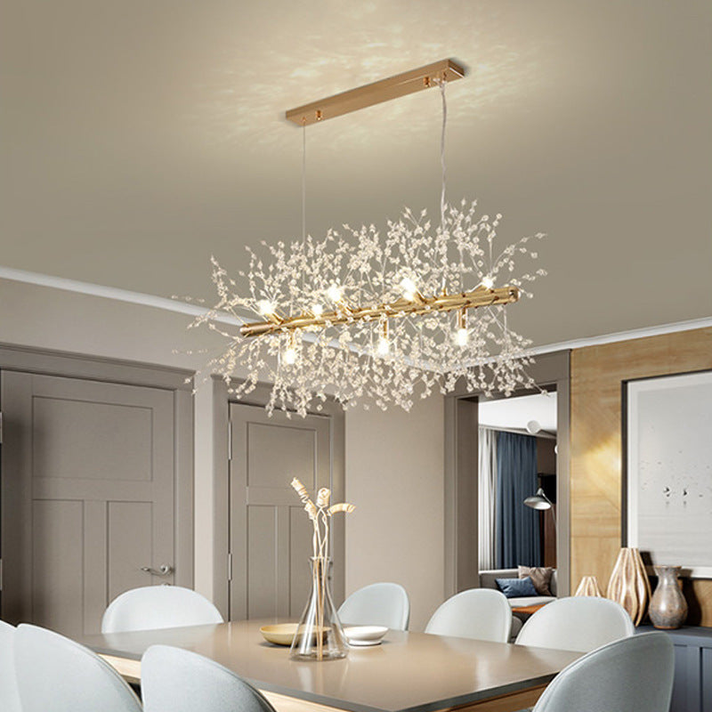 Luna | Elegant LED Loftlampe | Hvid & Guld | Moderne Design | Stue & Spisestue | Indbygget LED | Luxus Metalfinish