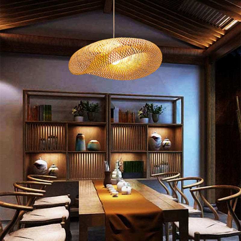 ZenBamboo | LED Lampe | Bambusmateriale | Moderne | Soveværelsesbelysning | Varm hvid | Naturlig & Mørk bambus | Stilfuldt design | Miljøvenlig